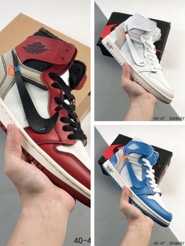 1:1 quality version Generation 1 OW co-branded high-top basketball shoes 3 colors