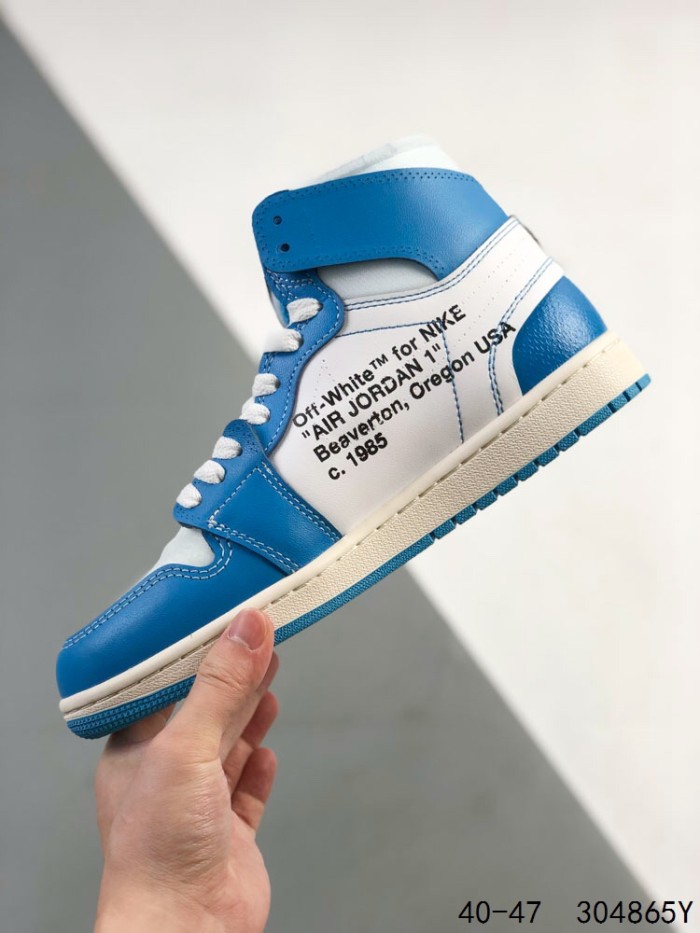 1:1 quality version Generation 1 OW co-branded high-top basketball shoes 3 colors