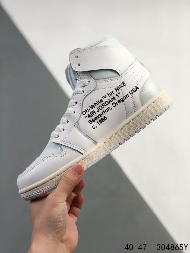 1:1 quality version Generation 1 OW co-branded high-top basketball shoes 3 colors