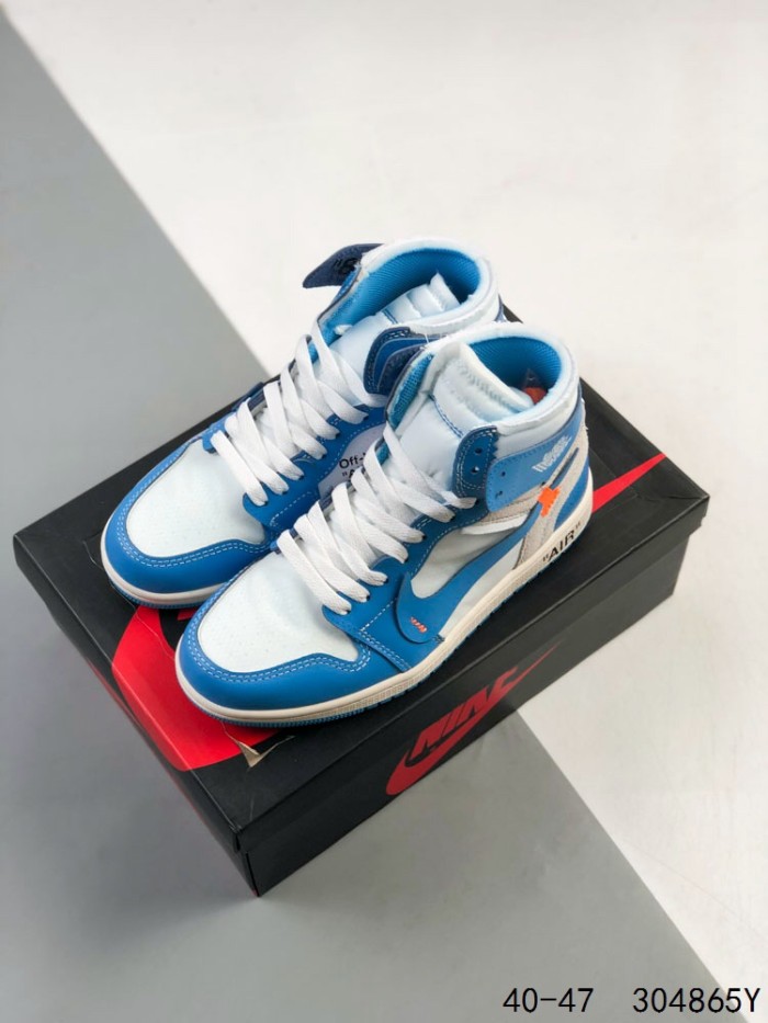 1:1 quality version Generation 1 OW co-branded high-top basketball shoes 3 colors