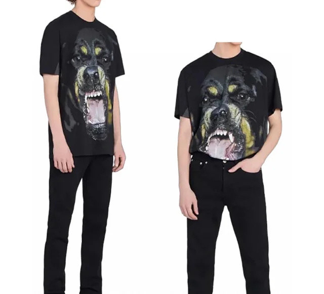 1:1 quality version Rottweiler Dog Head Print Tee