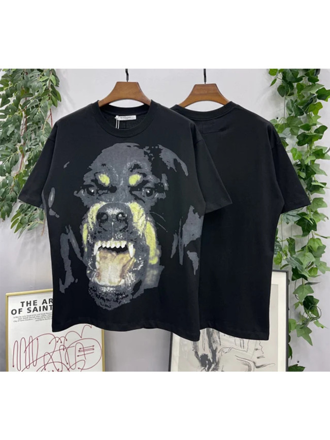1:1 quality version Rottweiler Dog Head Print Tee
