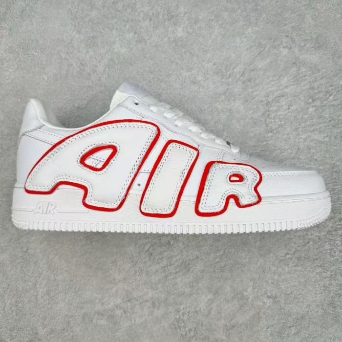 1:1 quality version  AF1 White and red letter embroidered board shoes 3 colors