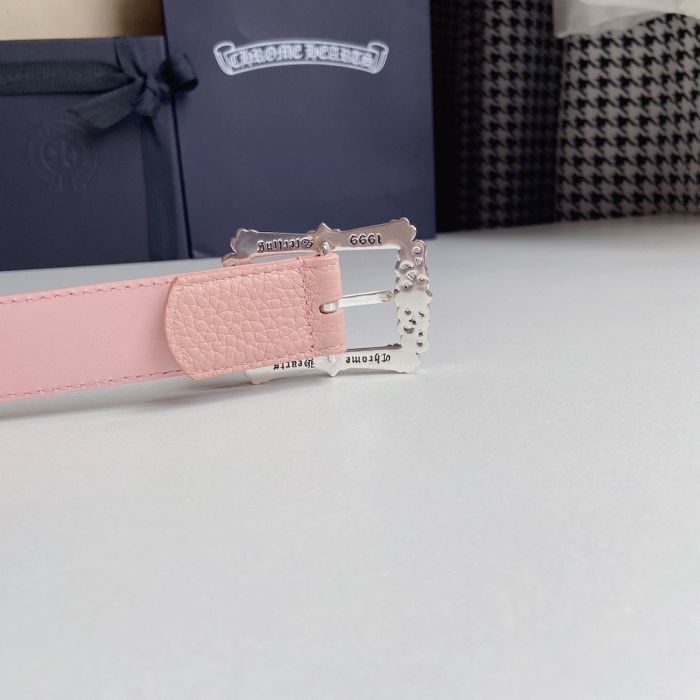 1:1 quality version Classic Vine Silver Plated Sterling Brass Square Buckle Leather Belt 4 colors【Width 3.0 cm】