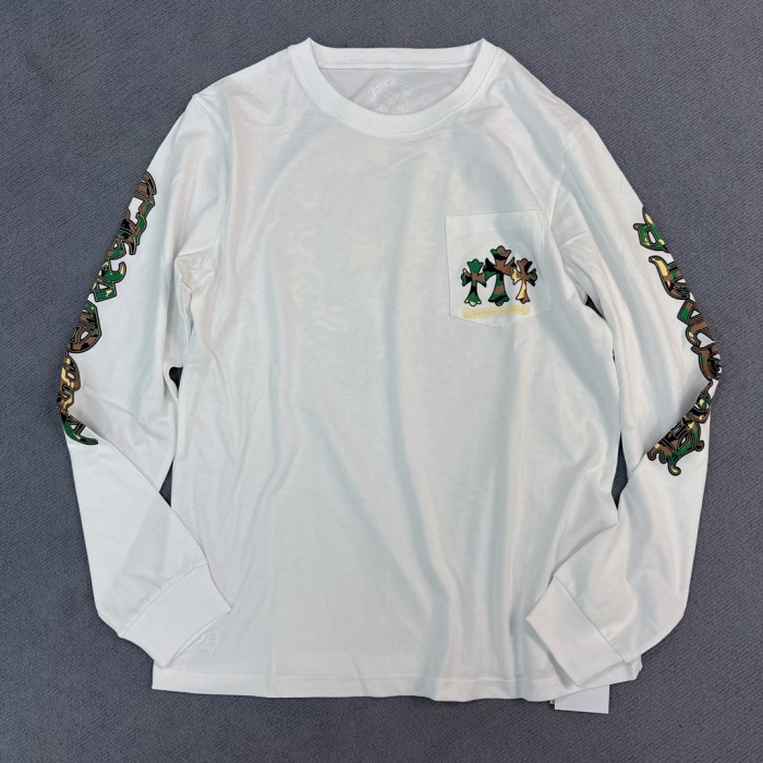 1:1 quality version New Sanskrit Letter Camouflage Print Long Sleeve T-Shirt 2 colors