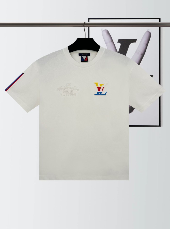 1:1 quality version Colorful logo on chest and back monogram print tee