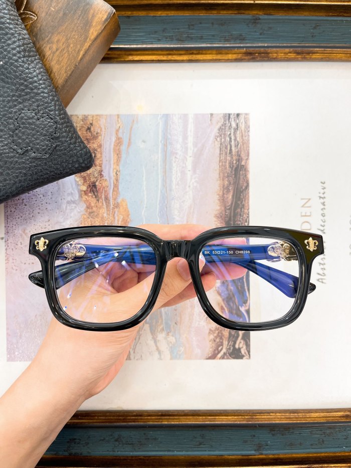 1:1 quality version Vintage Chunky Frame Tombstone Cross Wide Leg Glasses 6 colors