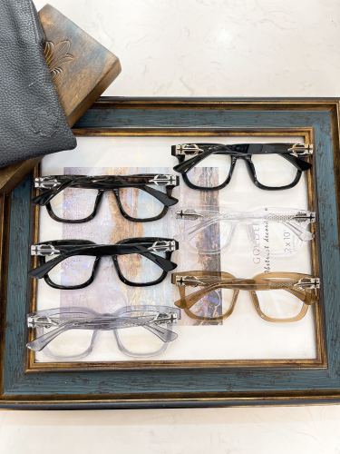 1:1 quality version Vintage Chunky Frame Tombstone Cross Wide Leg Glasses 6 colors