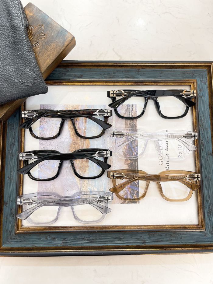 1:1 quality version Vintage Chunky Frame Tombstone Cross Wide Leg Glasses 6 colors