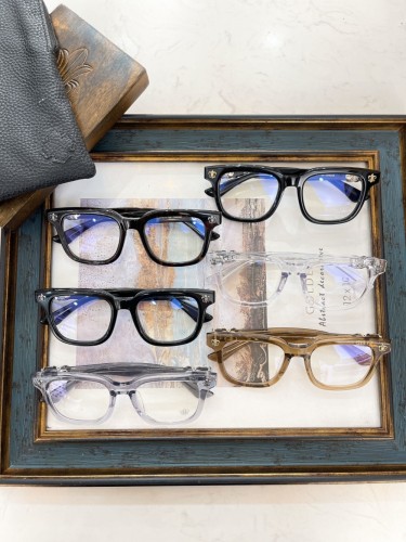 1:1 quality version Vintage Chunky Frame Tombstone Cross Wide Leg Glasses 6 colors