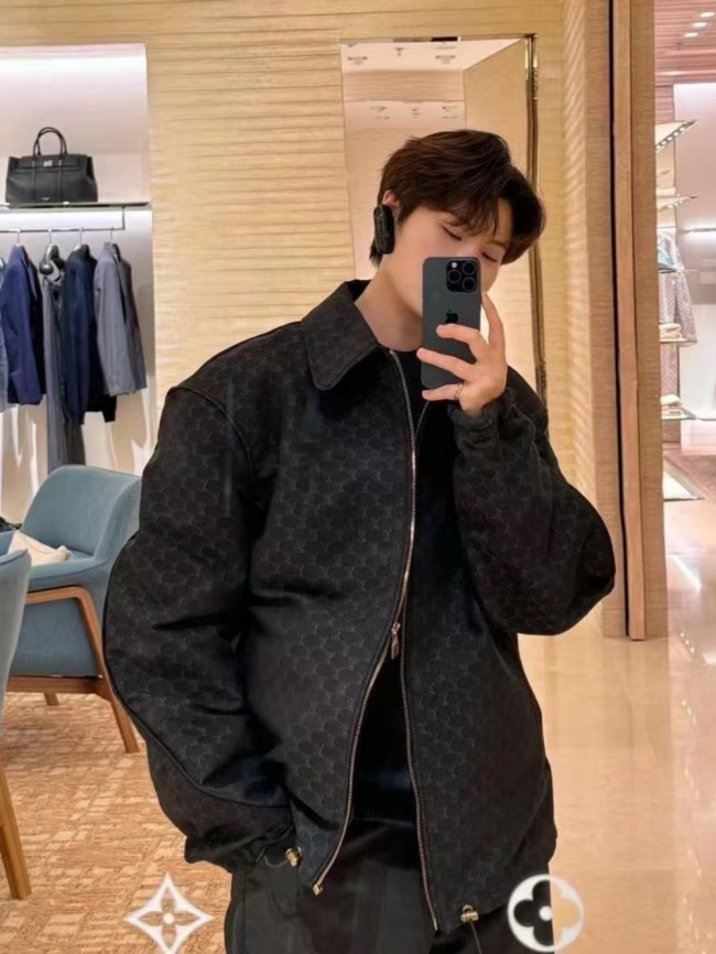 1:1 quality version Logo Printed belted Jacket
