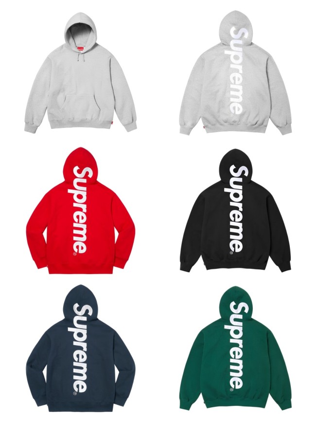 Back patch embroidered large monogrammed logo Hoodie 5 colors