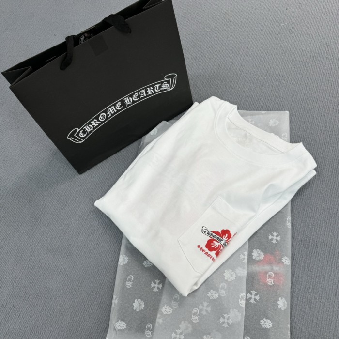 1:1 quality version Hawaii Limited Little Red Flower Print Long Sleeve T-Shirt 2 COLORS