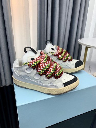 1:1 quality version Thick Sole Colorblocking Lace-Up Bread Shoes