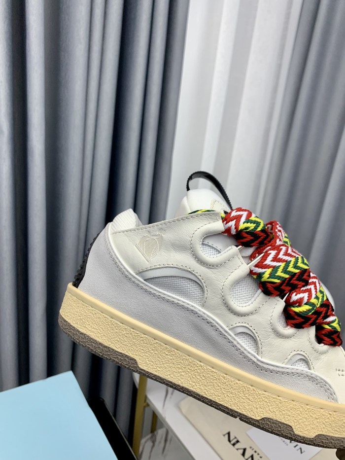 1:1 quality version Thick Sole Colorblocking Lace-Up Bread Shoes