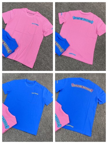 1:1 quality version Dopamine Colorblock Logo Print Tee 2 colors