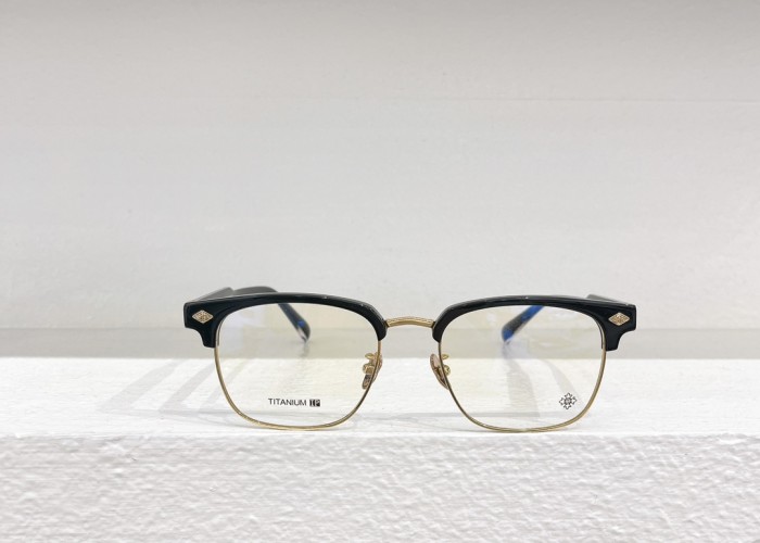 1:1 quality version titanium Sanskrit letters half-frame business glasses 4 colors