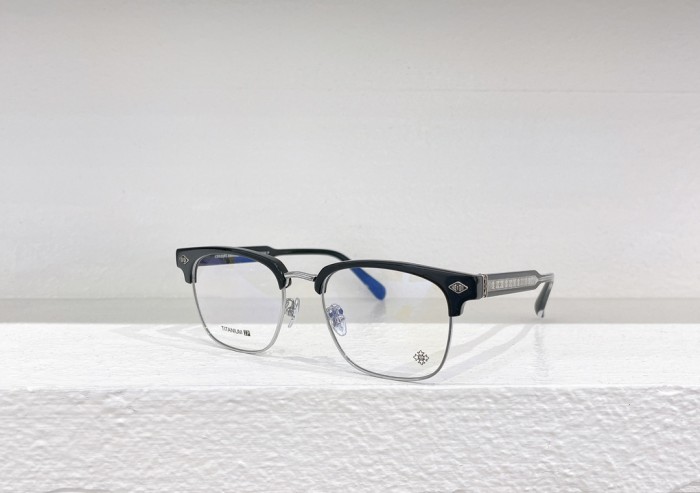 1:1 quality version titanium Sanskrit letters half-frame business glasses 4 colors