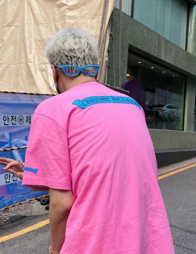 1:1 quality version Dopamine Colorblock Logo Print Tee 2 colors