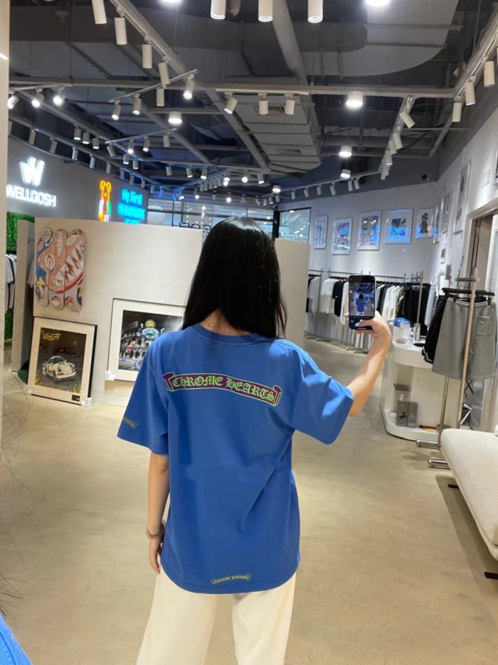 1:1 quality version Dopamine Colorblock Logo Print Tee 2 colors