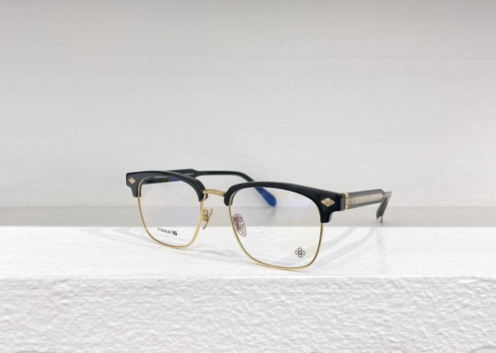 1:1 quality version titanium Sanskrit letters half-frame business glasses 4 colors