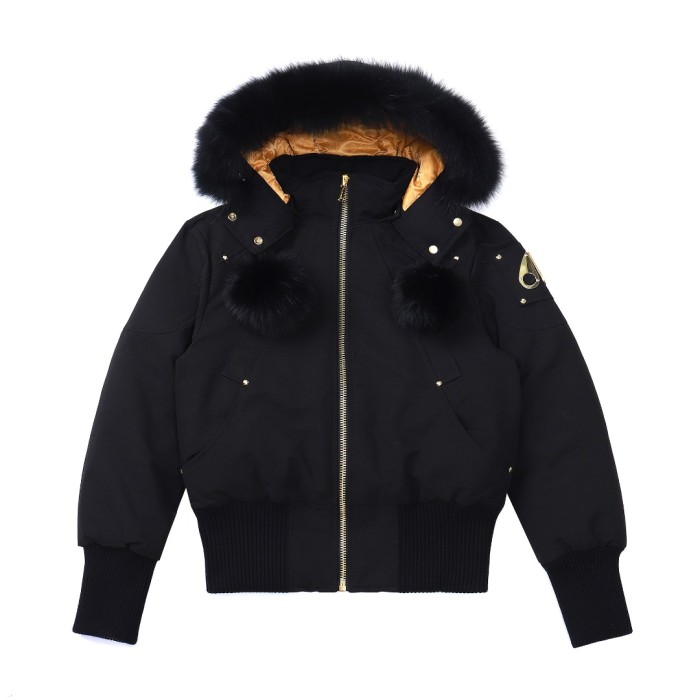 1:1 quality version Gold LOGO standard cold-resistant down jacket with Fur Balls 2 colors