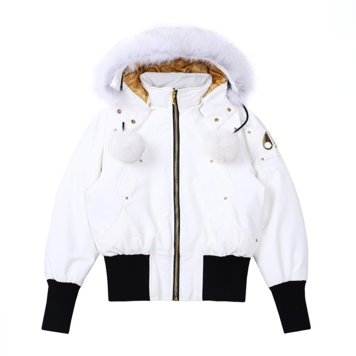 1:1 quality version Gold LOGO standard cold-resistant down jacket with Fur Balls 2 colors