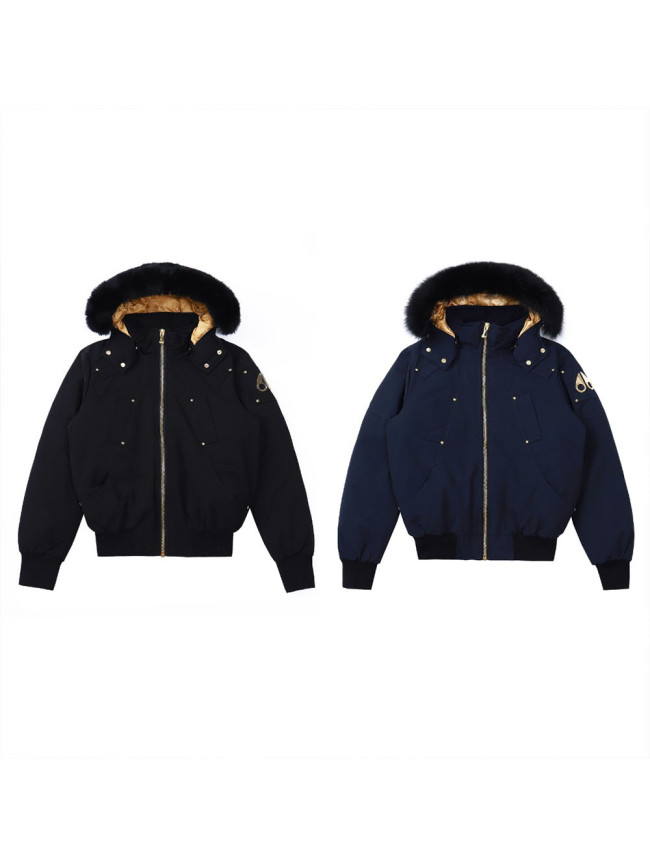 1:1 quality version Golden Scissor Collar Waterproof Warm Down Jacket 2 colors