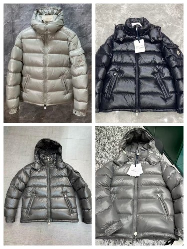 1:1 quality version Double zipper stand-up collar warm down jacket 4 colors with NFC tag