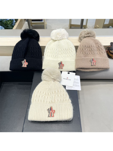 1:1 quality version Twisted Knit Padded Cold beanie 4 colors