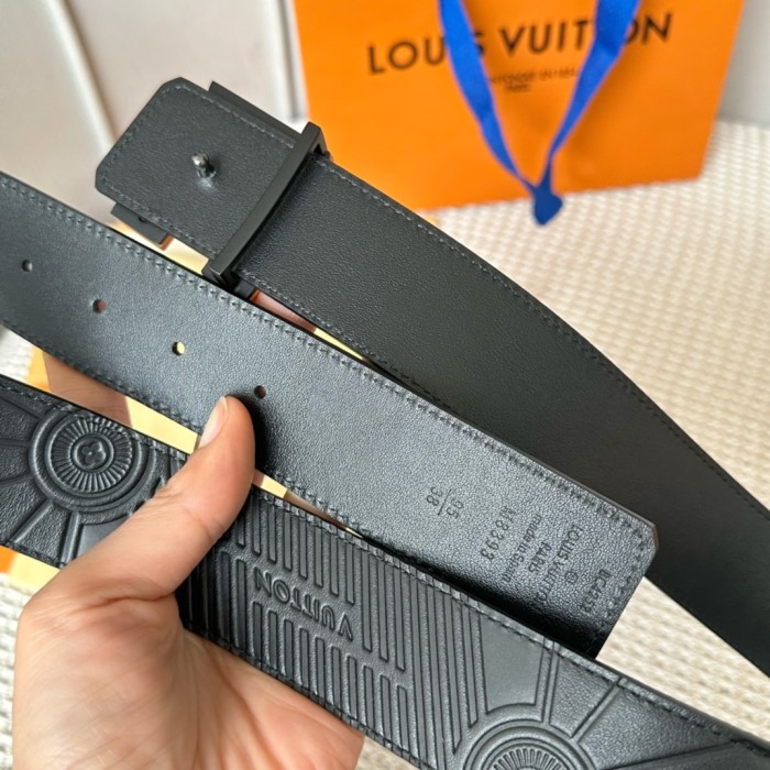  1:1 quality version Two-tone letter logo buckle leather belt 4 colors【Width 4cm】
