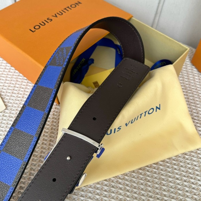 1:1 quality version Large Square Double Layer Letter Buckle Belt 6 colors【Width 4cm】