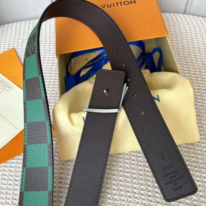  1:1 quality version Large Square Double Layer Letter Buckle Belt 6 colors【Width 4cm】