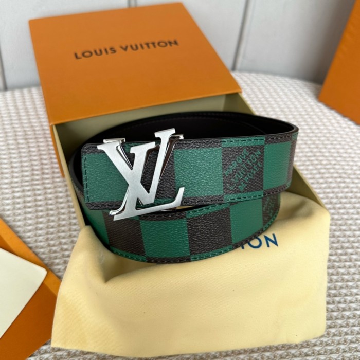  1:1 quality version Large Square Double Layer Letter Buckle Belt 6 colors【Width 4cm】