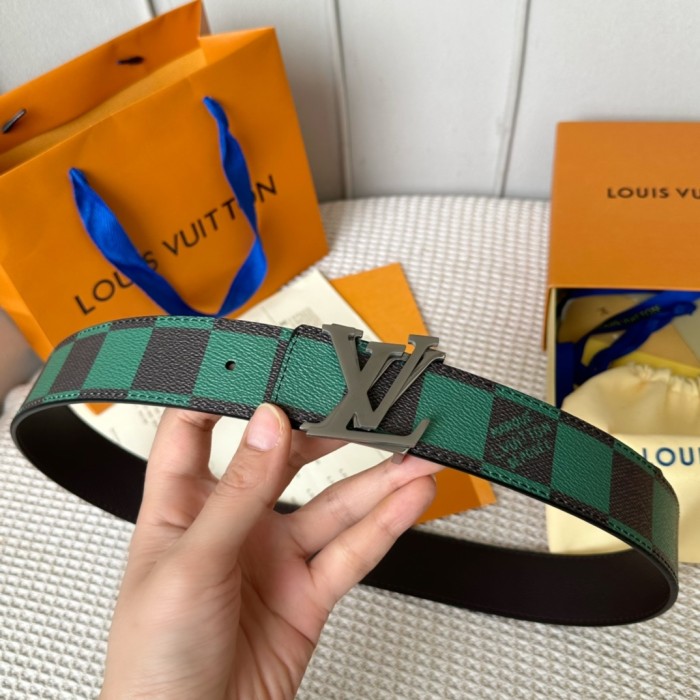  1:1 quality version Large Square Double Layer Letter Buckle Belt 6 colors【Width 4cm】