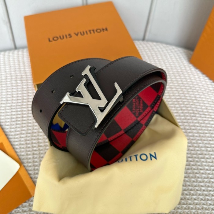  1:1 quality version Large Square Double Layer Letter Buckle Belt 6 colors【Width 4cm】
