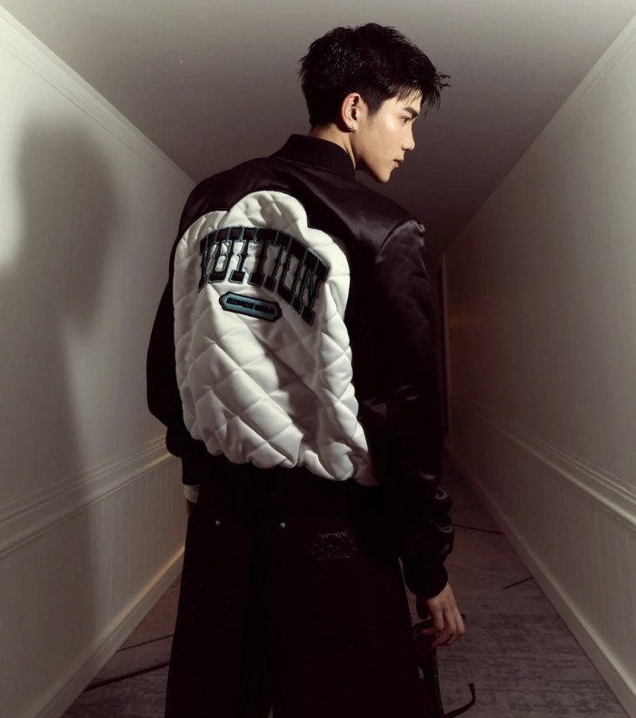 [buy more save more]1:1 quality version Logo Embroidered Pearl Button Colorblocked Cotton Jacket