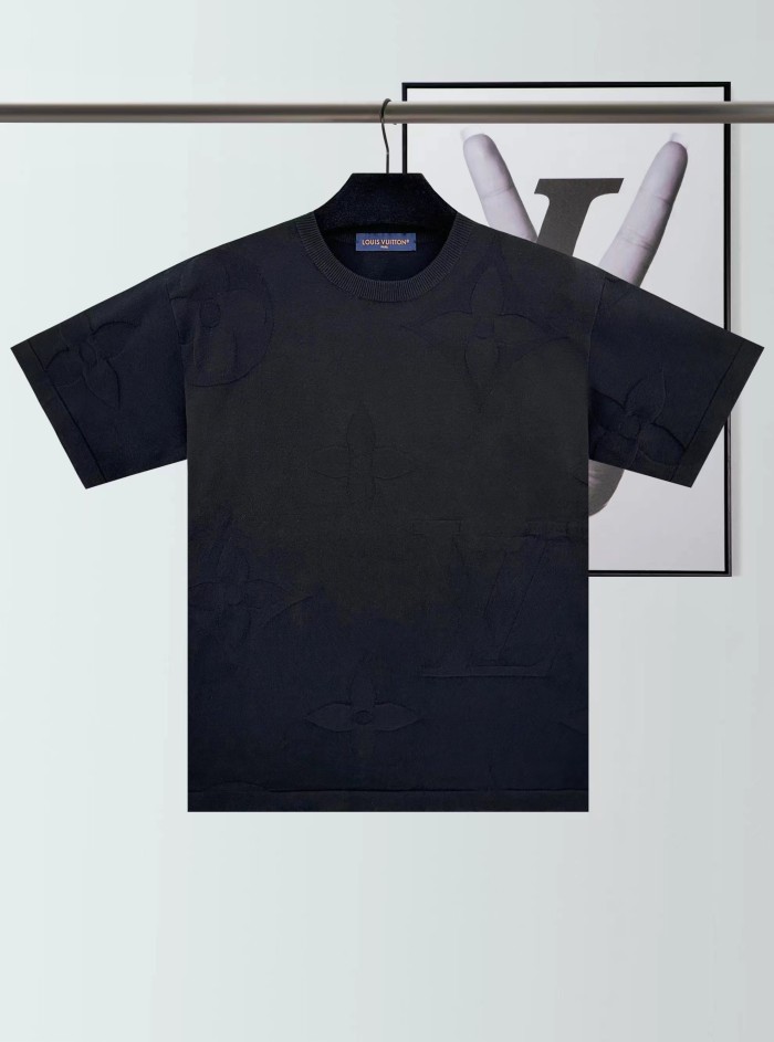 1:1 quality version Alphabet Floral Jacquard Cotton tee