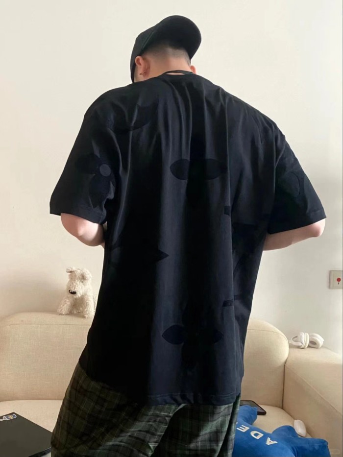 1:1 quality version Alphabet Floral Jacquard Cotton tee