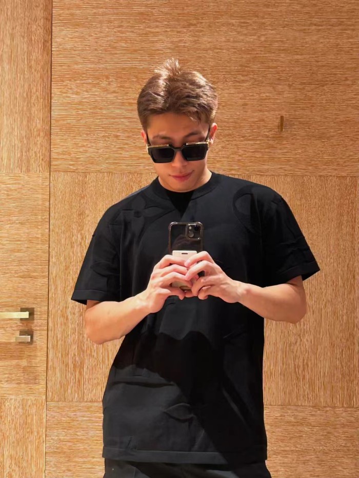 1:1 quality version Alphabet Floral Jacquard Cotton tee