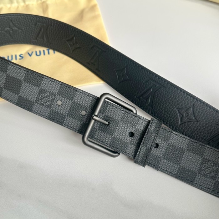  1:1 quality version Black Plaid Pin Buckle Belt 3 colors【Width 4cm】