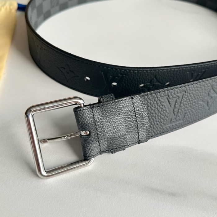  1:1 quality version Black Plaid Pin Buckle Belt 3 colors【Width 4cm】