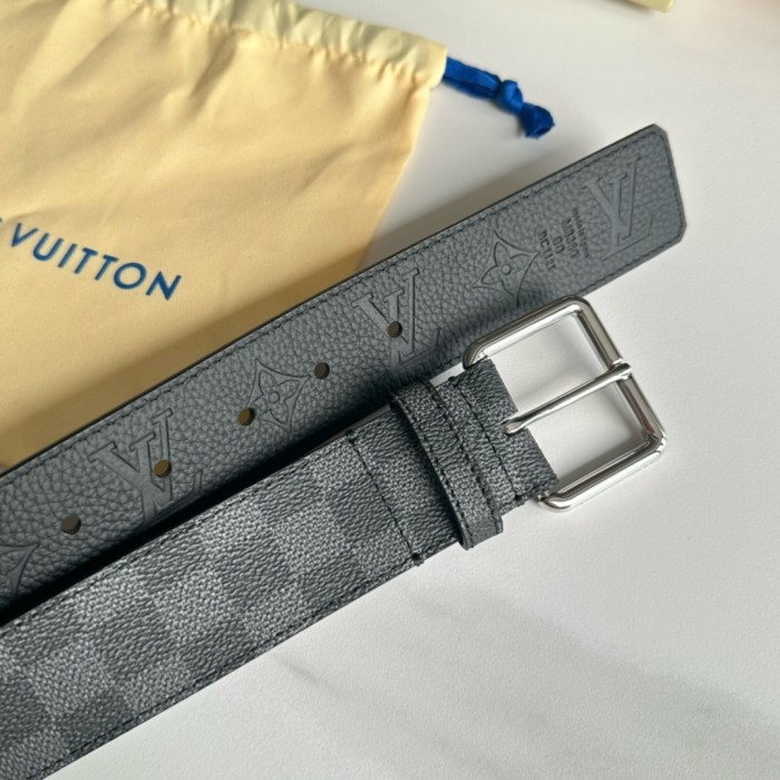  1:1 quality version Black Plaid Pin Buckle Belt 3 colors【Width 4cm】