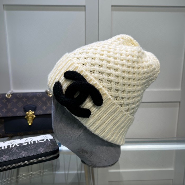 1:1 quality version Pineapple Pattern Double C logo Knit Wool beanie 5 colors