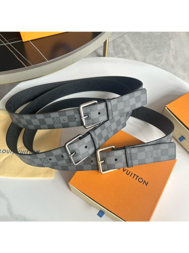  1:1 quality version Black Plaid Pin Buckle Belt 3 colors【Width 4cm】