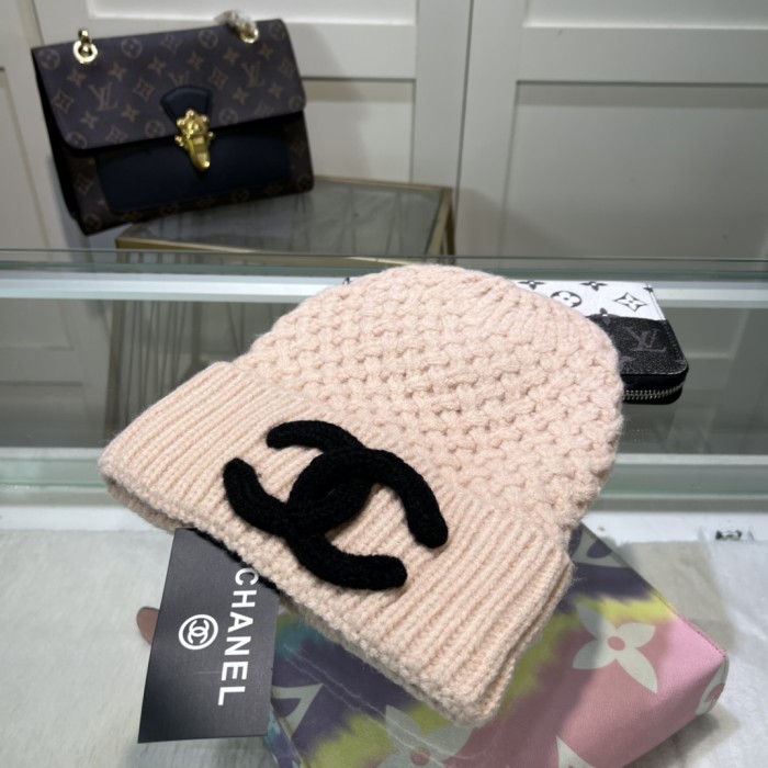 1:1 quality version Pineapple Pattern Double C logo Knit Wool beanie 5 colors