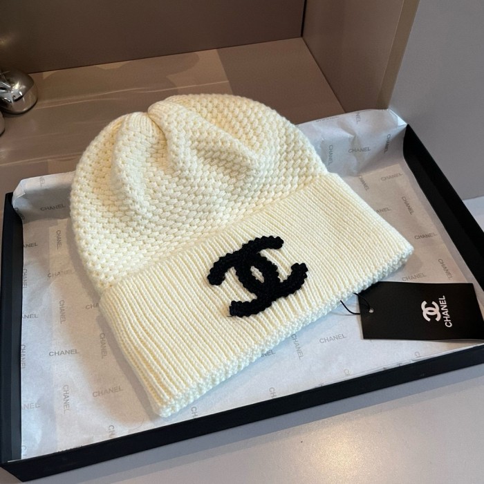 1:1 quality version Classic Large Logo Embroidered Cold beanie 2 colors