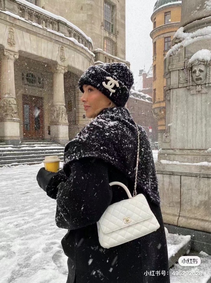 1:1 quality version Classic Large Logo Embroidered Cold beanie 2 colors