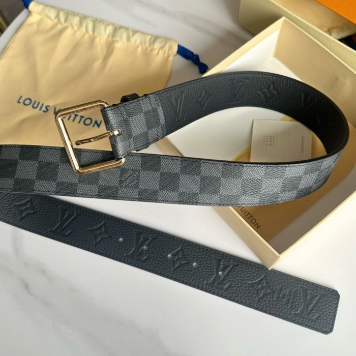  1:1 quality version Black Plaid Pin Buckle Belt 3 colors【Width 4cm】