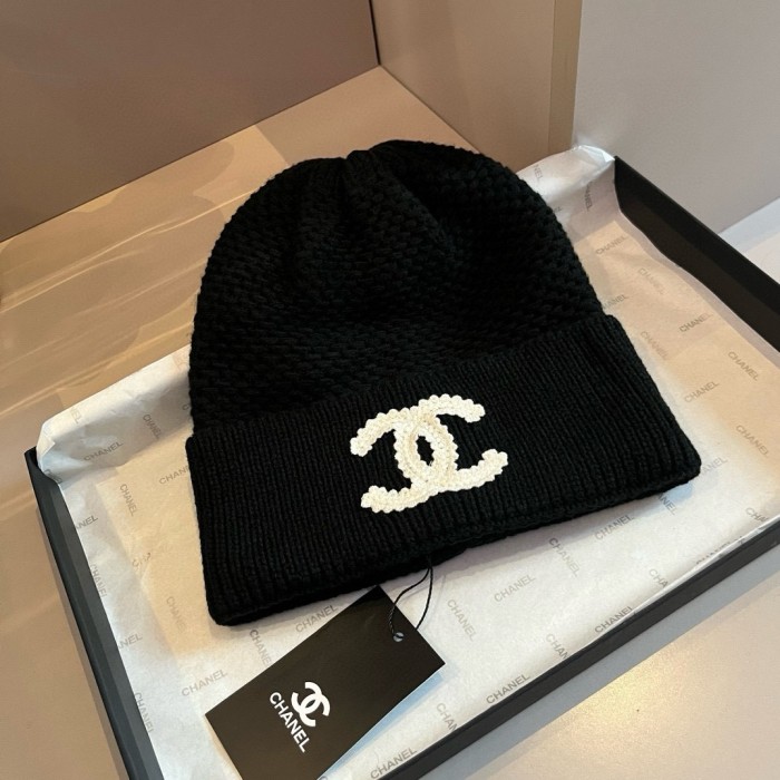 1:1 quality version Classic Large Logo Embroidered Cold beanie 2 colors
